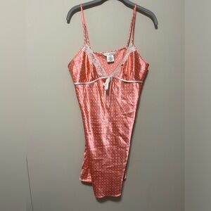 Elegant Pink Satin Nightgown